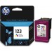 HP 123 Tri-color Original Ink Cartridge (F6V16AE)