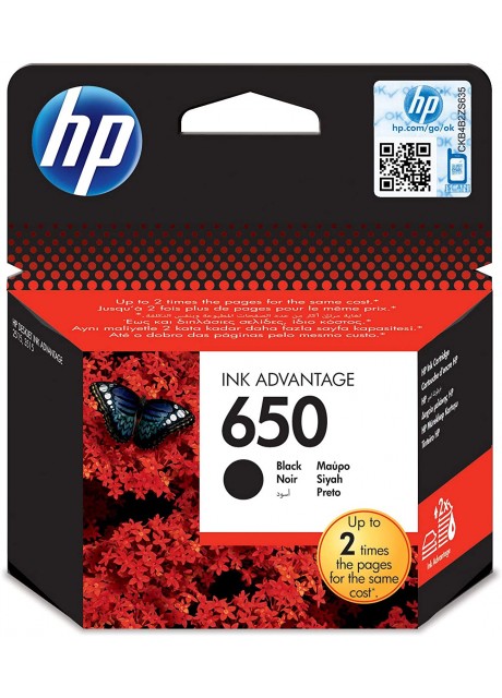 HP 650 Black Original Ink Advantage Cartridge