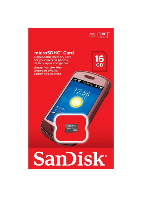 SanDisk 16GB Ultra microSDHC Memory Card