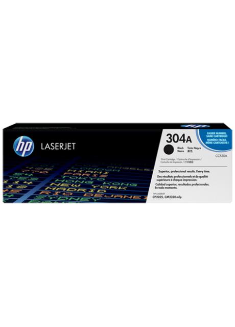 HP 304A Black Original LaserJet Toner Cartridge (CC530A)