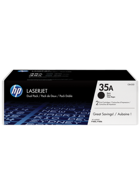 HP 35A Black Original LaserJet Toner Cartridges (CB435A)