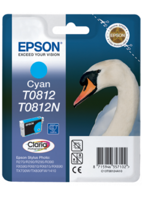 Epson T0812 Cyan Ink Cartridge (High Capacity)