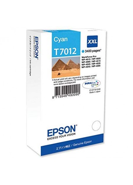 Epson T7012 XXL Extra High Capacity Cyan Ink Cartridge