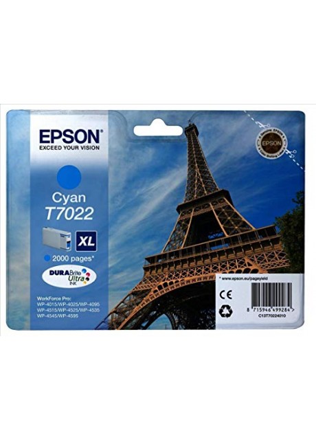 Epson T7022 XL High Capacity Cyan Ink Cartridge
